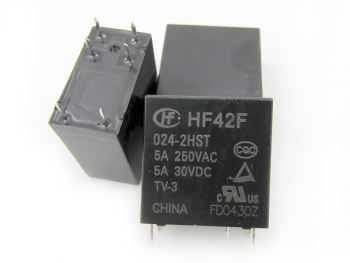  HF - 42F 024 5A 250v (6 ) Hongfa